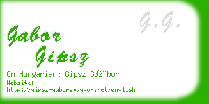 gabor gipsz business card